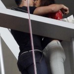 Real Madrid's Cristiano Ronaldo embraces his girlfriend Irina Shayk before their Spanish first division soccer match against Real Zaragozah at Santiago Bernabeu stadium in Madrid