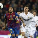 Barcelona's Alves and Real Madrid's Ronaldo chase the ball during their Spanish King's Cup soccer match in Madrid Barcelona's Alves and Real Madrid's Ronaldo chase the ball during their Spanish King's Cup soccer match in Madrid
