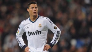 Cristiano Ronaldo of Real Madrid CF looks on during the Copa del Rey Quarter Final, 1st leg match between Real Madrid CF and Valencia CF at Estadio Santiago Bernabeu on January 15, 2013 in Madrid, Spain.