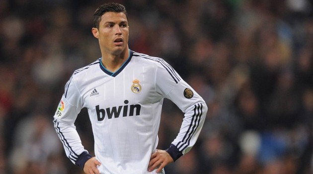 Cristiano Ronaldo of Real Madrid CF looks on during the Copa del Rey Quarter Final, 1st leg match between Real Madrid CF and Valencia CF at Estadio Santiago Bernabeu on January 15, 2013 in Madrid, Spain.