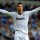 Cristiano Ronaldo of Real Madrid CF celebrates scoring his team's fifth goal during the La Liga match between Real Madrid CF and RC Deportivo La Coruna at Bernabeu on September 30, 2012 in Madrid, Spain.